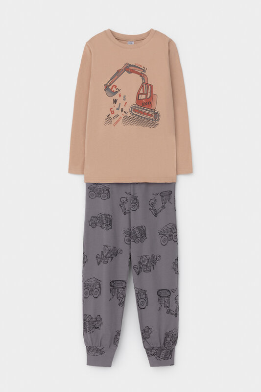 CROCKID Пижама 565011 К 1606 кунжут, дорожная техника
