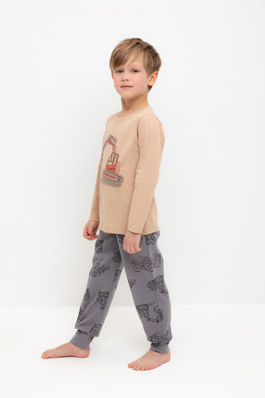 CROCKID Пижама 565011 К 1606 кунжут, дорожная техника