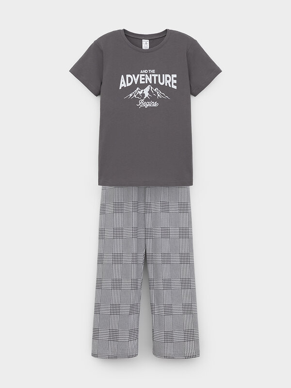 CROCKID Пижама 565015 К 1599 железо, костюмная клетка