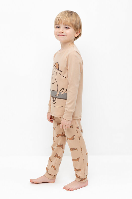 CROCKID Пижама 565021 К 1541 нежный бежевый, таксы