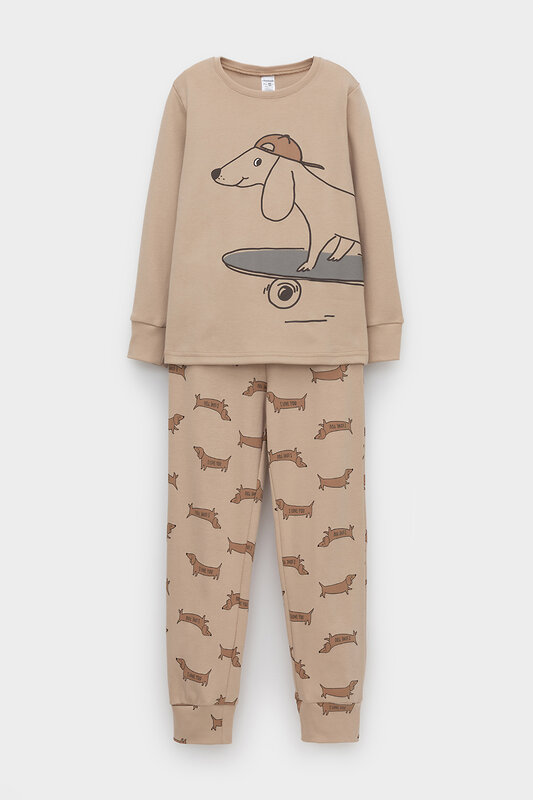 CROCKID Пижама 565021 К 1541 нежный бежевый, таксы