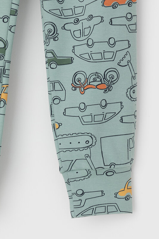 CROCKID Пижама 565022 К 1541 зеленый мох, машинки