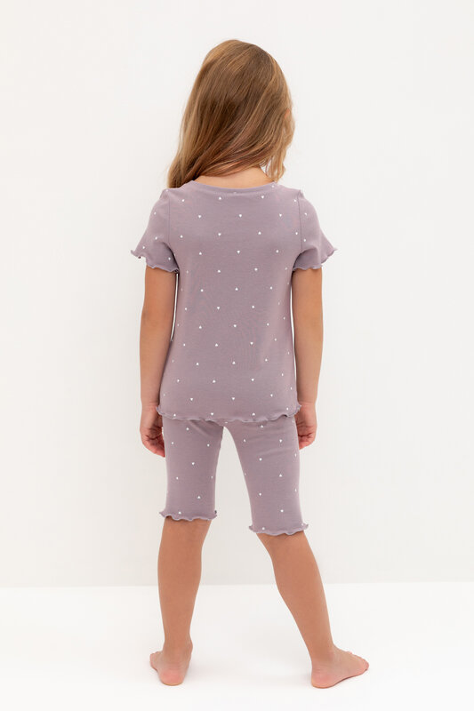 CROCKID Пижама 565025 К 1632 морской туман, мини сердечки