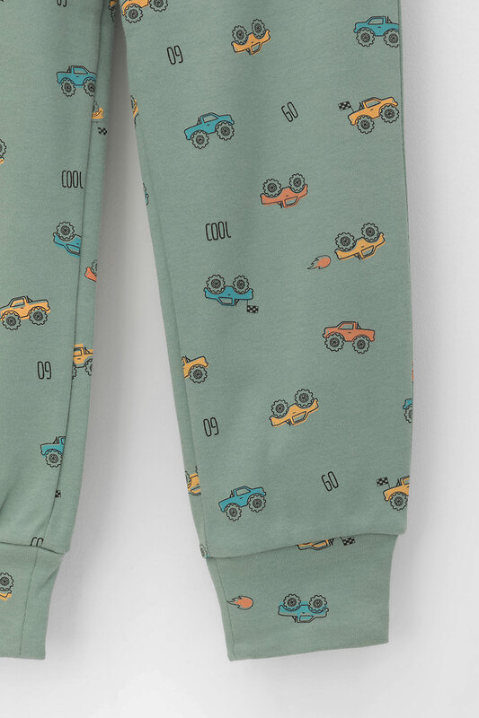CROCKID Пижама 565049 К 1541/25 пшеница, гонки на весеннем зеленом
