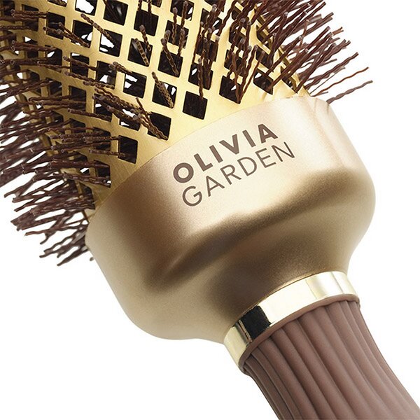 Olivia Garden Термобрашинг для укладки волос / Expert Blowout Shine Wavy Bristles Gold & Brown, 55 мм, коричневый 565091 24350 