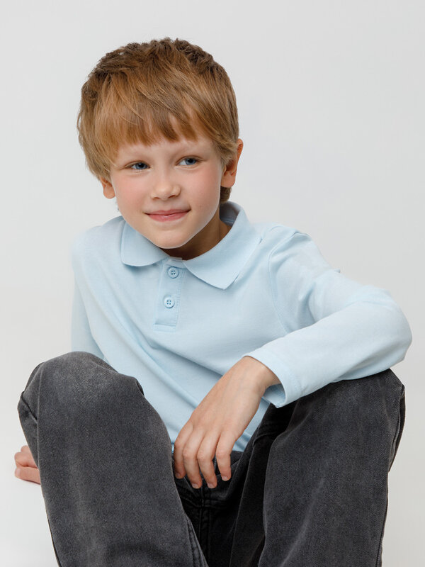CROCKID Поло 565193 МП 302109 голубой