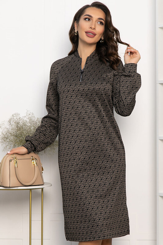 LT Collection Платье 565756 П13749-19М черный/бежевый