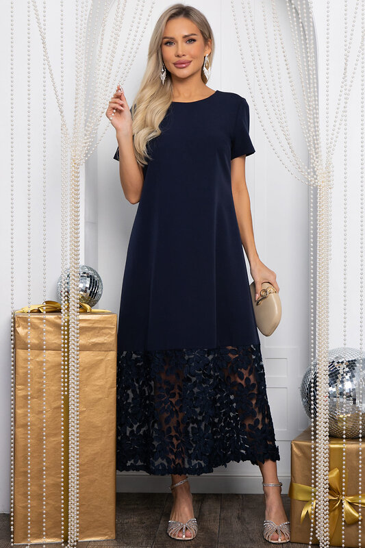 LT Collection Платье 565785 П14463-16М темно-синий