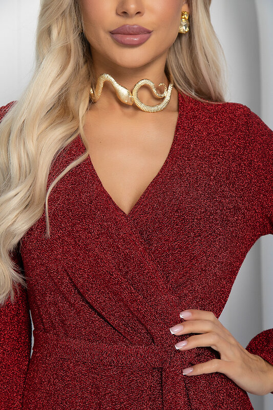 LT Collection Платье 565792 П14468-49М бордовый