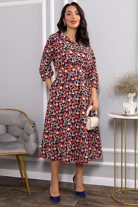 LT Collection Платье 565974 П14611-16М синий
