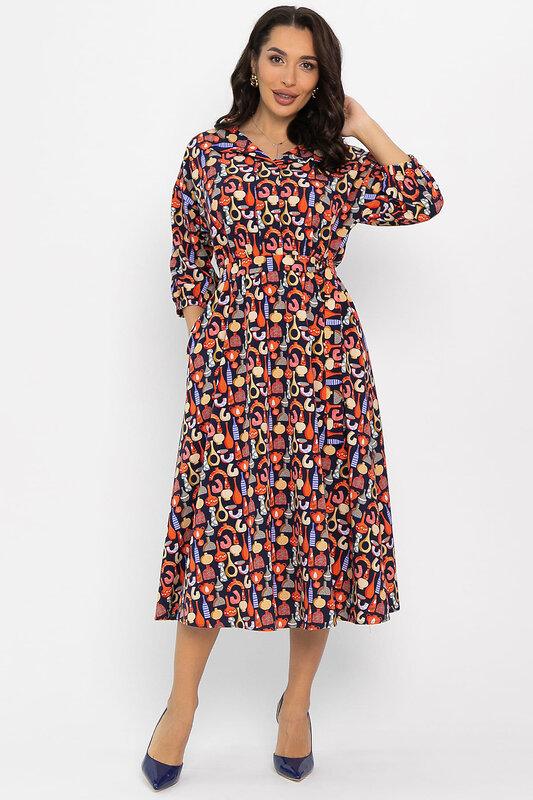 LT Collection Платье 565974 П14611-16М синий