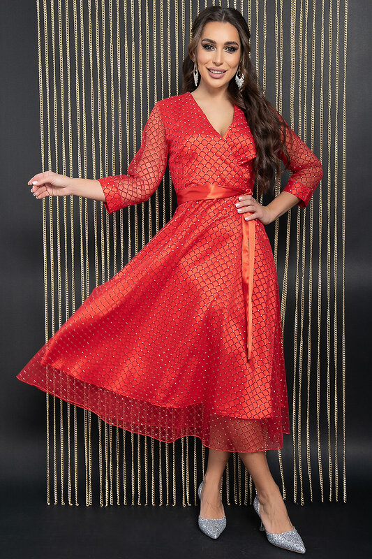 LT Collection Платье 566286 П14398-5М красный