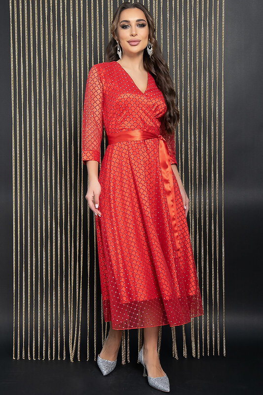 LT Collection Платье 566286 П14398-5М красный