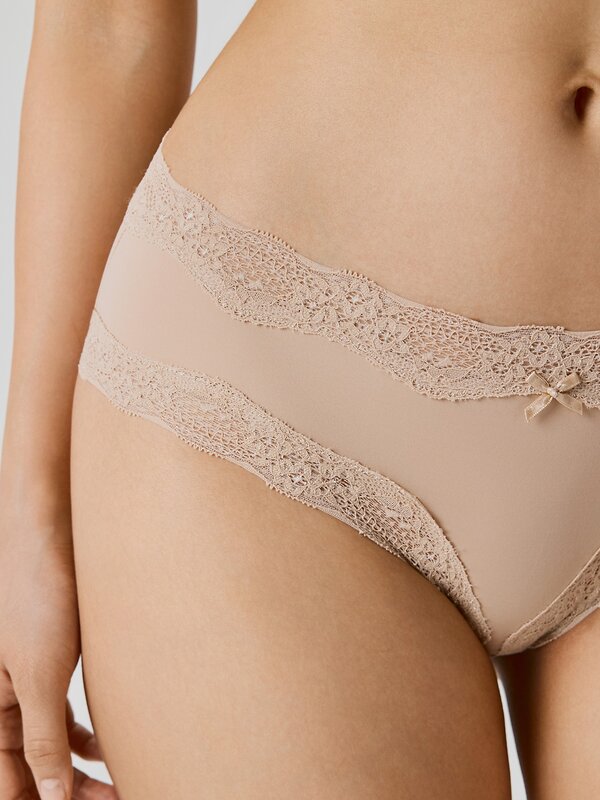 Infinity Lingerie Трусы 566464 31204122446 черный с бежевым