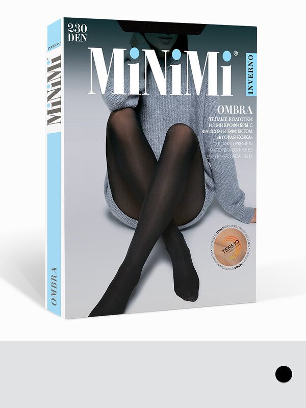 Minimi Колготки 566510 OMBRA 230 NEW (вторая кожа) Nero (Черный)