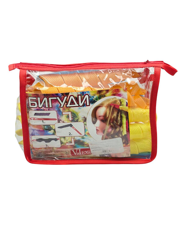 VaLexa Бигуди «Завиток» №1 в косметичке, большие 7 шт., средние 6 шт., маленькие 4 шт. 567265 4705 