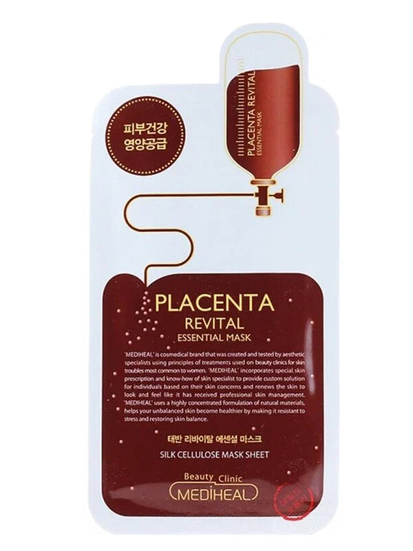 Mediheal Тканевая маска для лица с плацентой / Placenta Revital Essential Mask, 35 г 567269 13217 