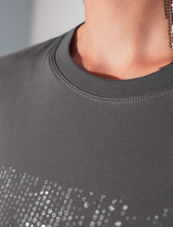 VILATTE Футболка 567419 D49.123 т.серый_дождь