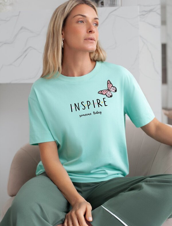 VILATTE Футболка 567426 D49.136 мятный_inspire