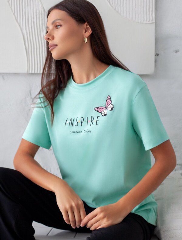 VILATTE Футболка 567426 D49.136 мятный_inspire