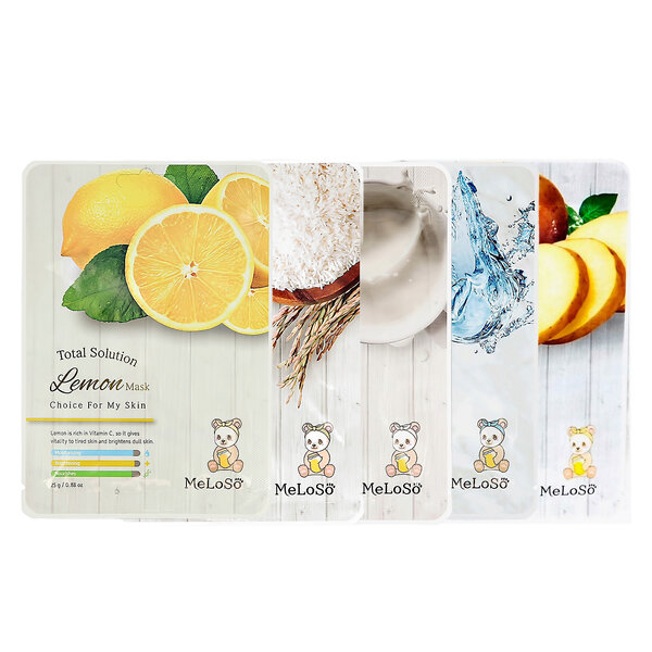 Dr.MeLoSo Набор тканевых масок для сухой кожи лица: увлажнение и отшелушивание, 5 x 25 г 567925 25127 