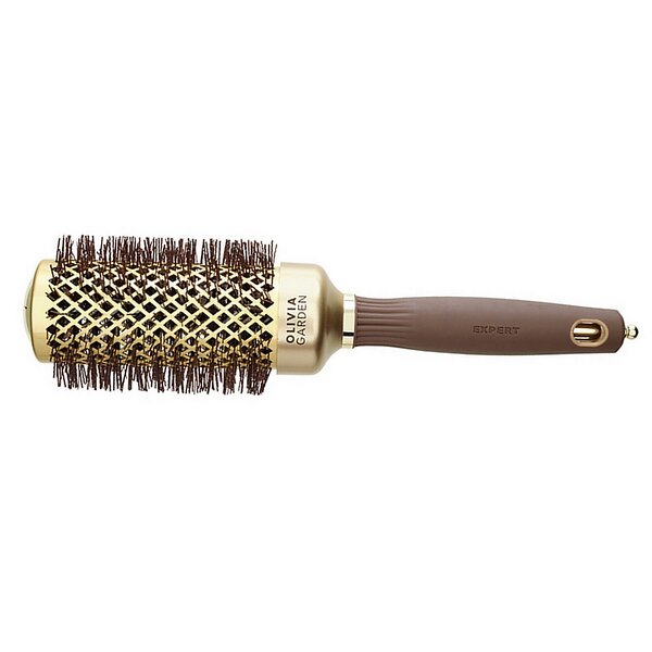 Olivia Garden Термобрашинг для укладки волос / Expert Blowout Shine Wavy Bristles Gold & Brown, 45 мм, коричневый 567926 24349 