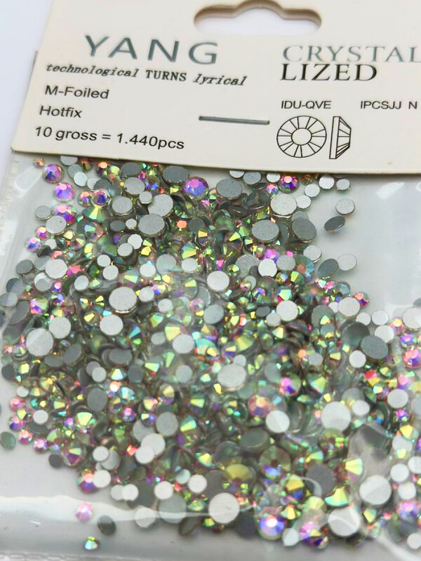 Nail Art Стразы для декора ногтей, микс (6#,8#,10#,12#,16#,20#), перламутр, 1440 шт./уп. 567938 10053 