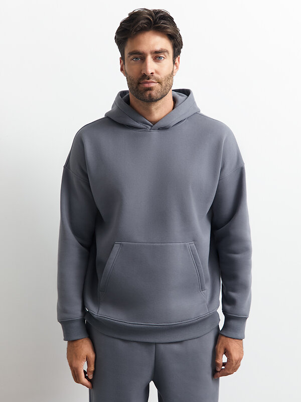 Omsa Худи 568029 OmU 2045С Худи муж. OVERSIZE утепленное, CO+PE Grigio (Серый)