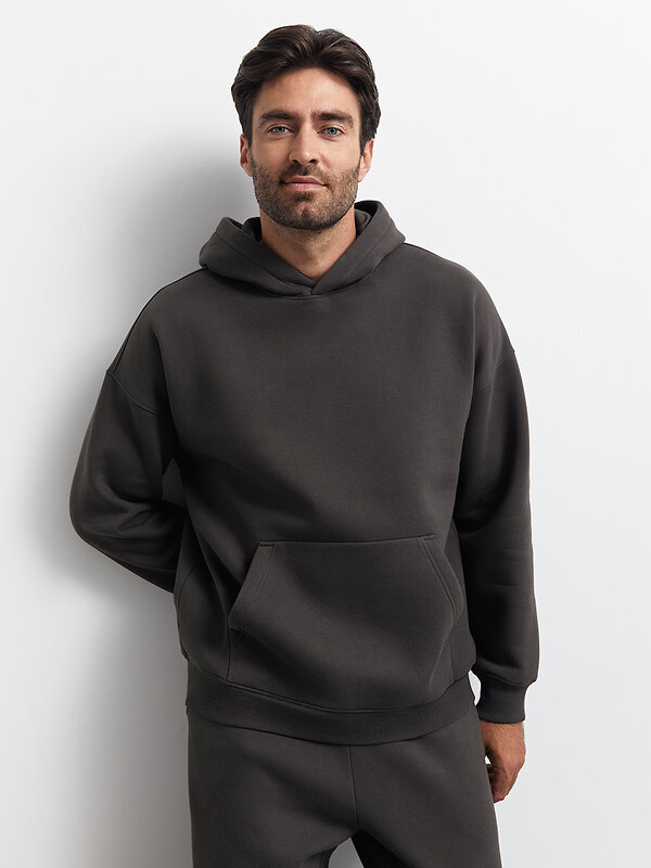 Omsa Худи 568032 OmU 2045С Худи муж. OVERSIZE утепленное, CO+PE Grafite (Серый)