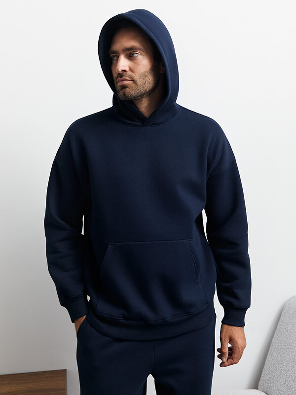 Omsa Худи 568036 OmU 2045С Худи муж. OVERSIZE утепленное, CO+PE Blu (Синий)