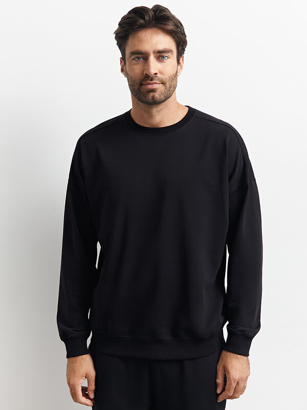 Omsa Свитшот 568037 OmU 1912С Свитшот муж. свобод/кроя, CO+EL Nero (Черный)