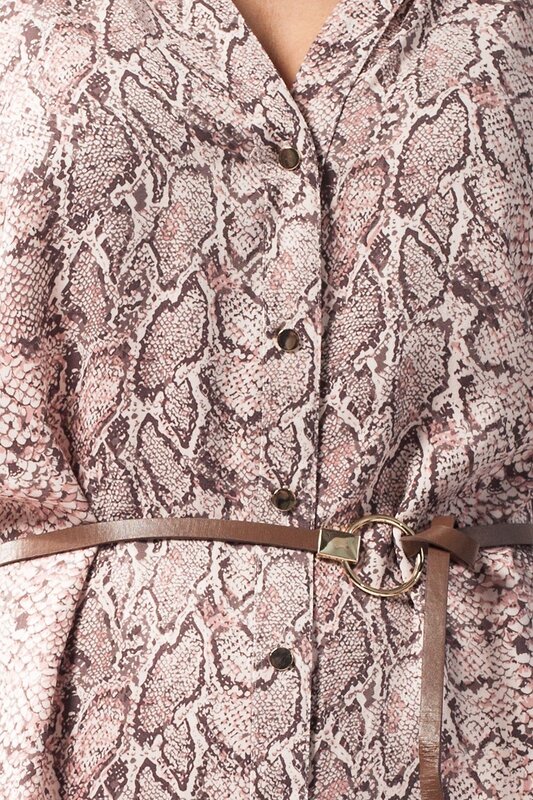 VILATTE Платье 568075 D22.460 пудровый-кофейный