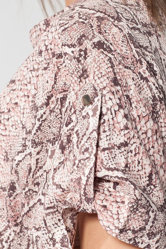 VILATTE Платье 568075 D22.460 пудровый-кофейный