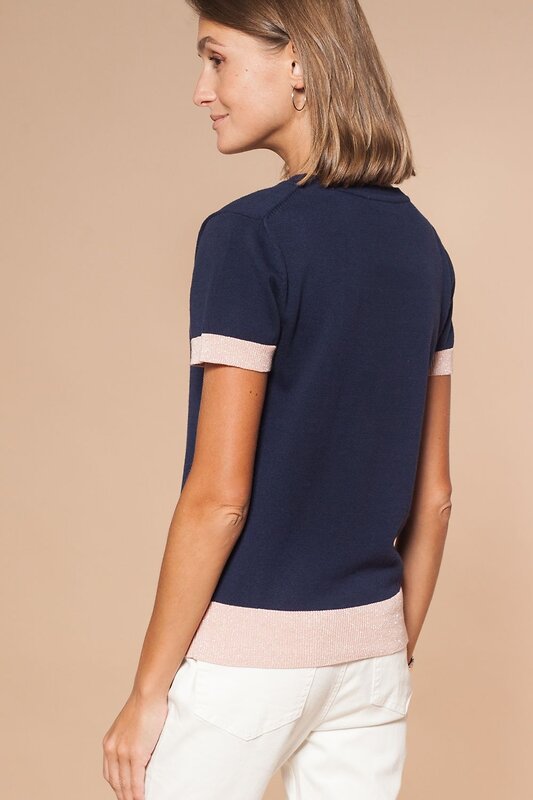 VILATTE Джемпер 568132 D39.456 синий-розовый