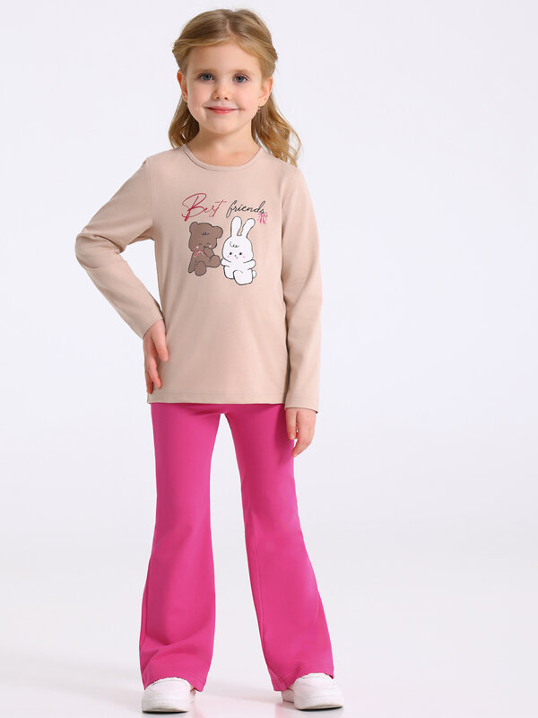 Апрель Комплект 568184 2ДЛБ5899804 бежевый+ярко-розовый