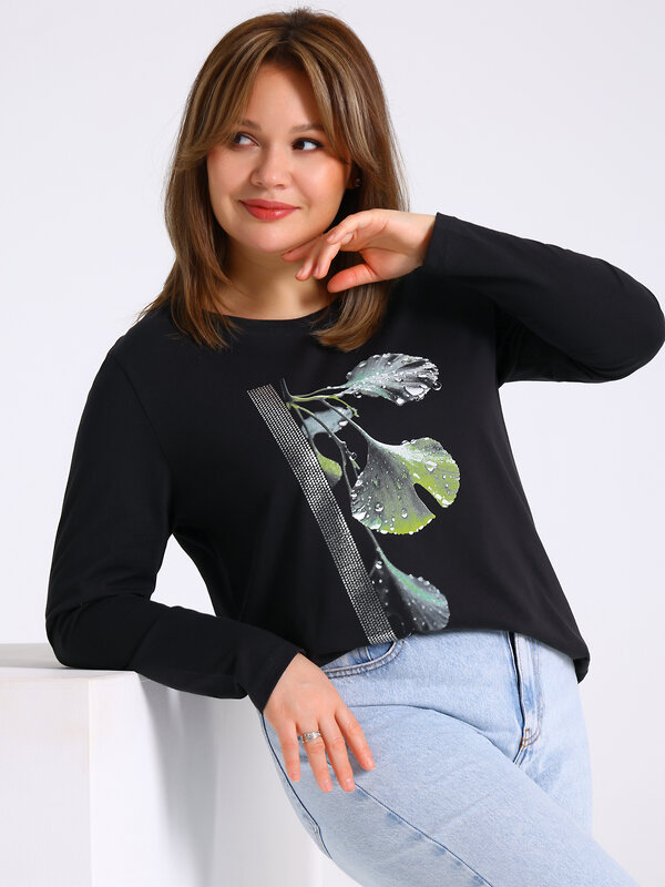 Апрель Лонгслив 568189 1ЖДЛД4037001 черный