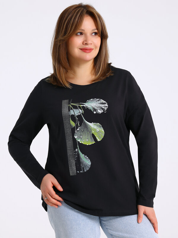 Апрель Лонгслив 568189 1ЖДЛД4037001 черный