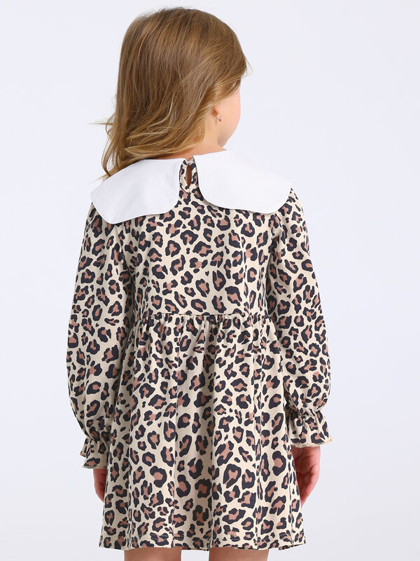 Апрель Платье 568319 1ДПД4955001н коричневый леопард на бежевом+белый