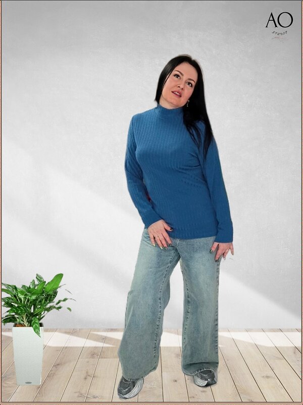 AandOstudio Водолазка 568398 В20013А джинсовый