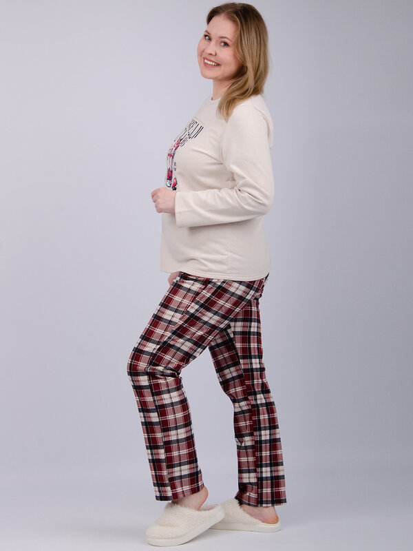 Malina Пижама 568532 3185 бордовый/молочный