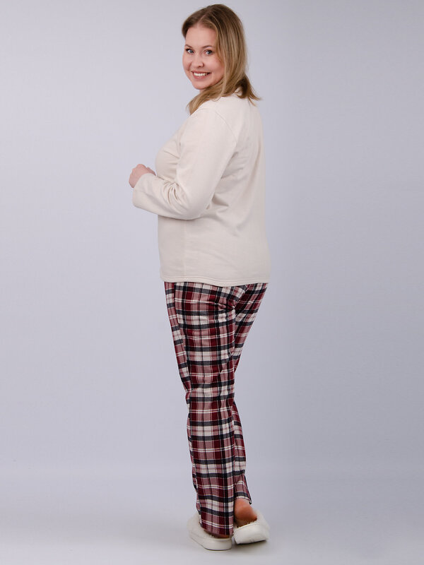 Malina Пижама 568532 3185 бордовый/молочный