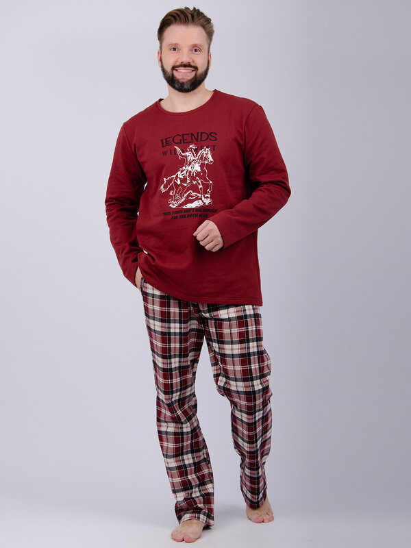 Malina Пижама 568533 3179 бордовый/молочный