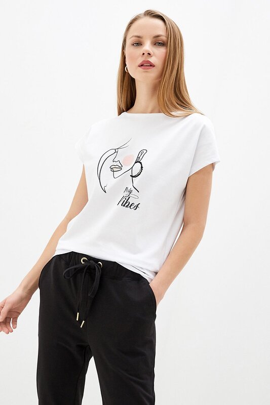 VILATTE Футболка 568827 D49.714 белый_лицо