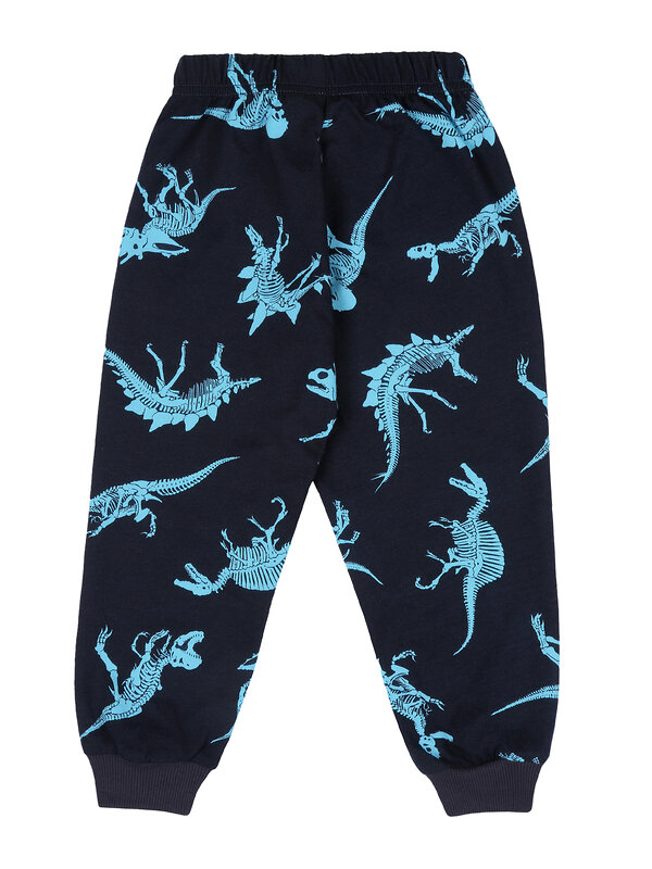 Апрель Брюки 568829 1ПБМ4644001н скелеты динозавров на темно-синем+темно-синий