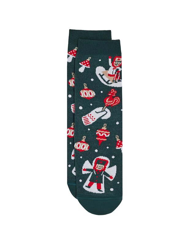 Conte elegant Носки 568885 NEW YEAR 21С-76СП темно-зеленый