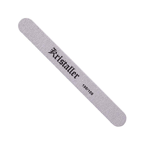 Kristaller Пилка для ногтей прямая 100/100 грит, серый 568979 14406 