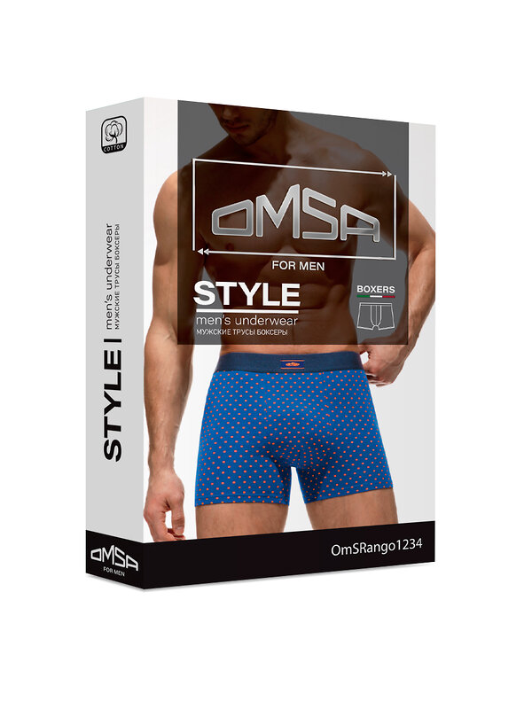 Omsa Трусы 569149 OmS_Rango_1234 Боксеры с открытой резинкой, CO Blu Scuro (Синий)