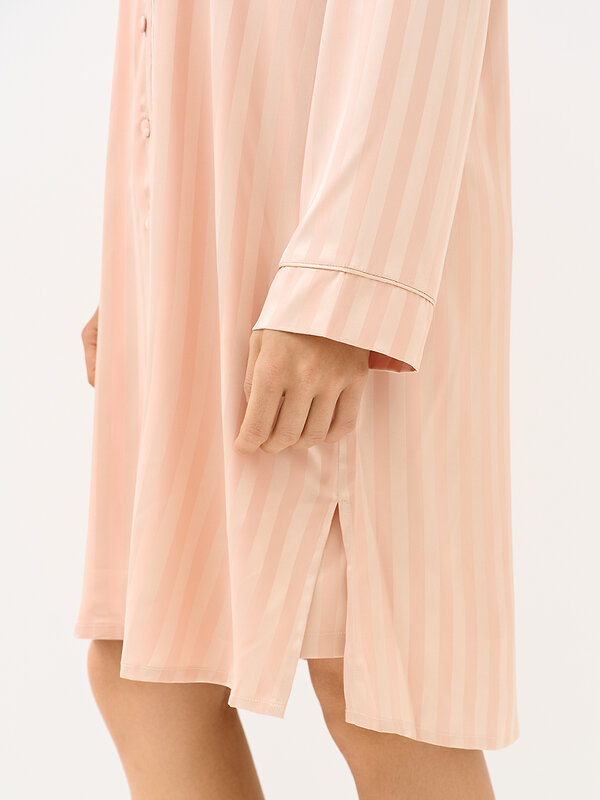 Omsa Рубашка 569165 OmD 0413D LINE Рубашка пижамная жен. (жаккард), PL Rosa Cenere (Розовый)