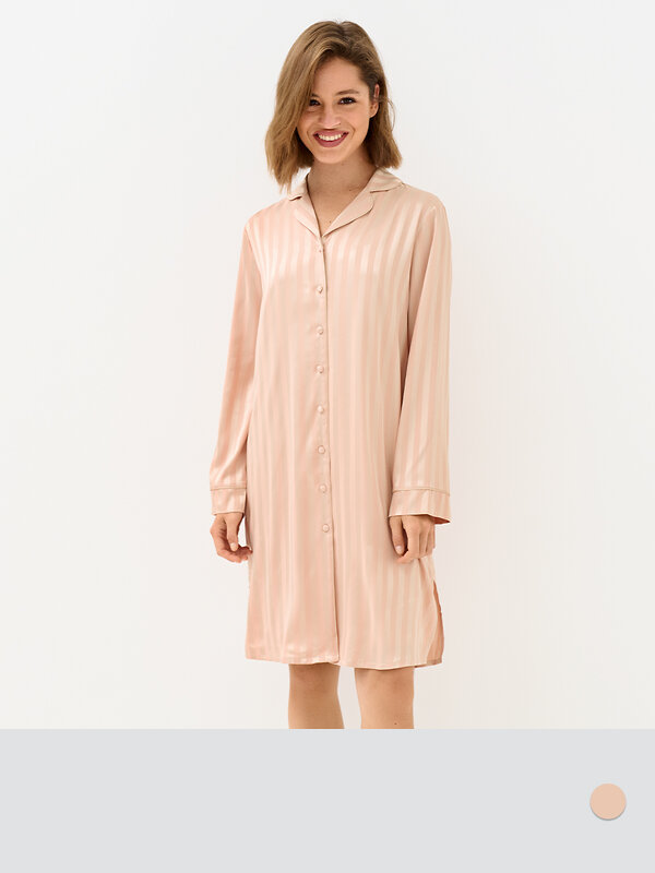 Omsa Рубашка 569165 OmD 0413D LINE Рубашка пижамная жен. (жаккард), PL Rosa Cenere (Розовый)