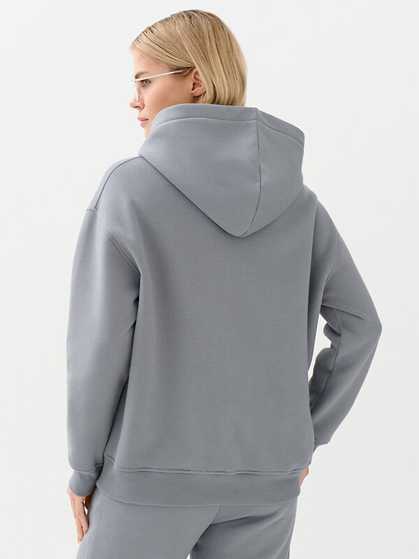 Omsa Худи 569187 OmD 2045С Худи жен. OVERSIZE утепленное, CO+PE Grigio (Серый)